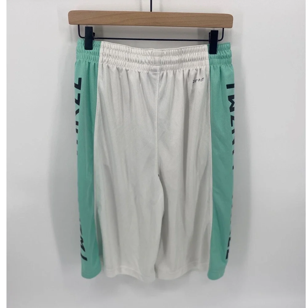 Jordan Basketball Shorts Large White Teal Excellent Dri-FIT Twenty Three Graphic